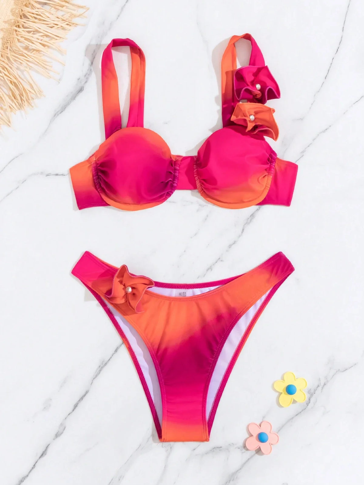 Biquíni Luxo Verão Flor 3D Chloe