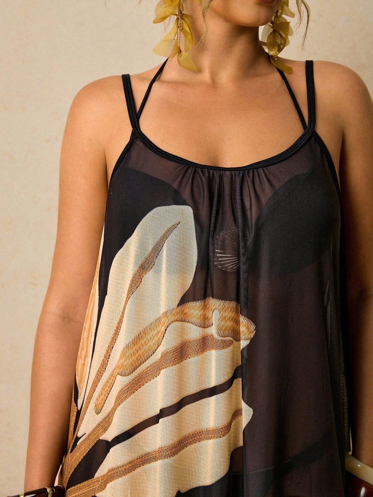 Vestido De Praia Plus Size Floral