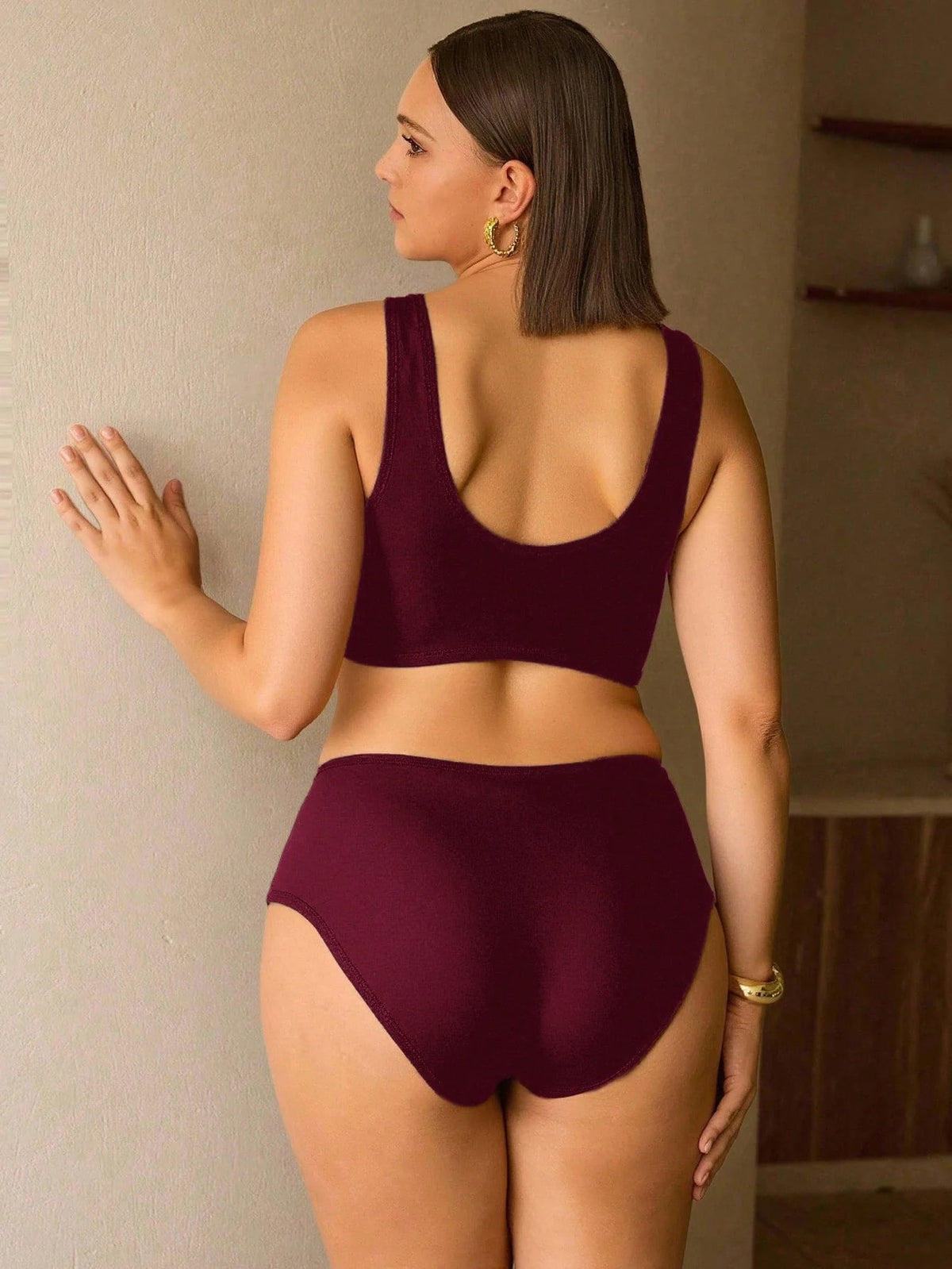 Biquíni Elegante Plus Size Concha 3D